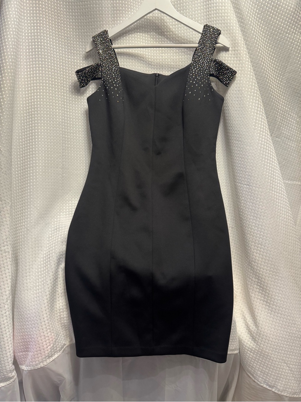 Calvin Klein Black Mini Dress with Embellished Straps